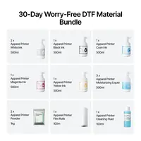 xTool Ultimate DTF Supply Bundle - CMYKW DTF Ink, DTF Powder x 2, DTF Film, DTF Moisturizer (13 pcs) - worryfree1.webp